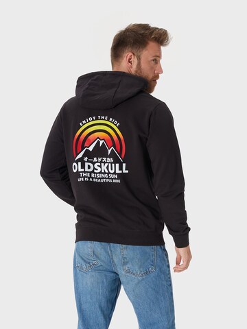 Oldskull Sweatjacke 'Rising Sun' in Schwarz: Vorderseite