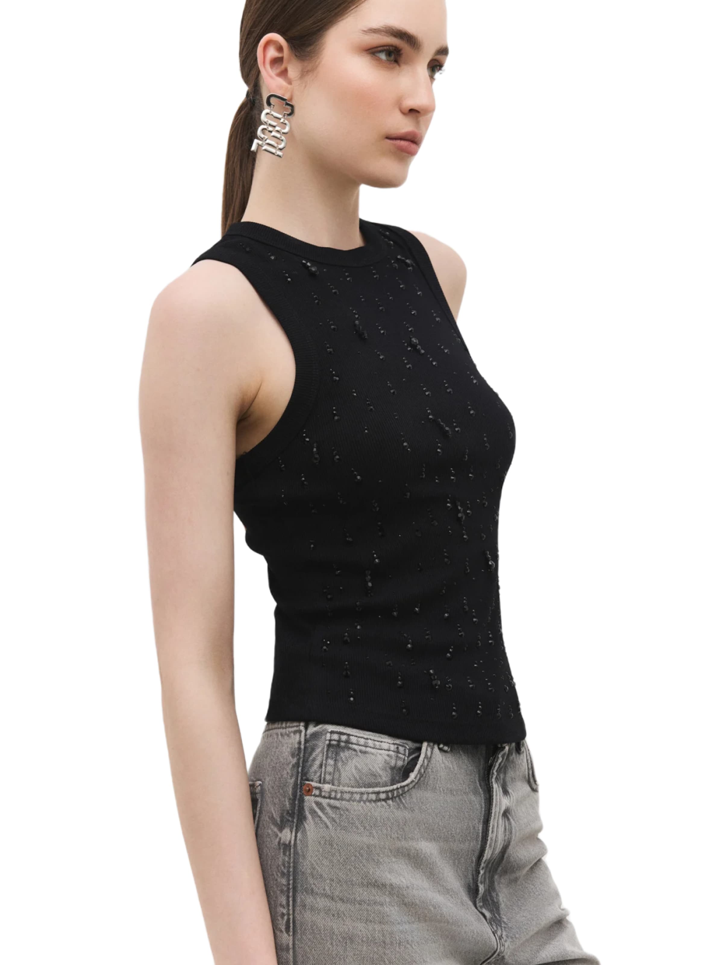 No Matter What Top in Zwart