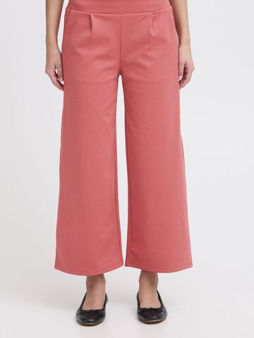 ICHI - Pierna ancha Pantalón plisado ' IHKate ' en rosa