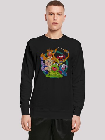 F4NT4STIC Sweatshirt 'Disney The Muppets Group Circle' in Schwarz: Vorderseite