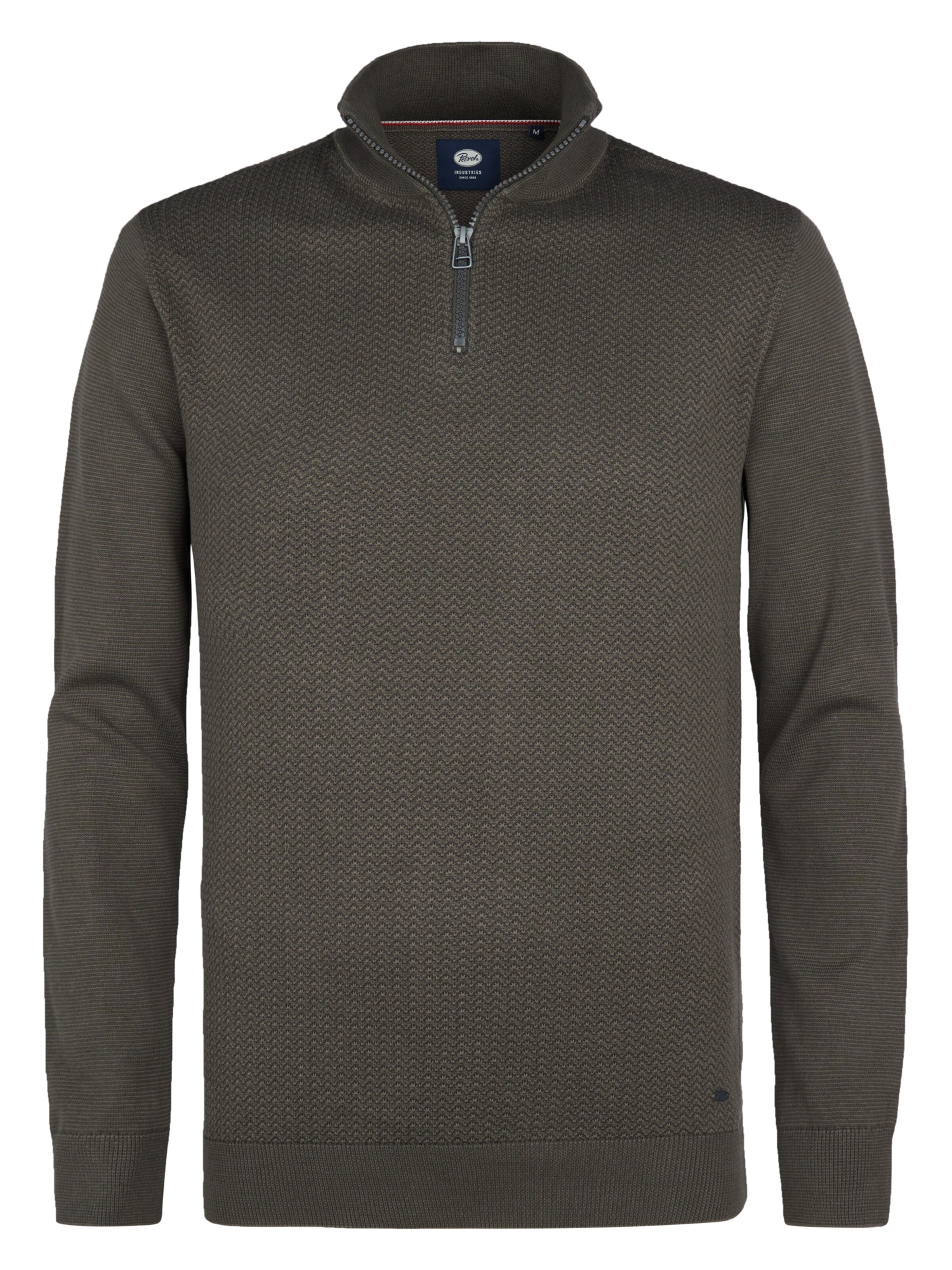 Petrol Industries Trui in Grijs: voorkant