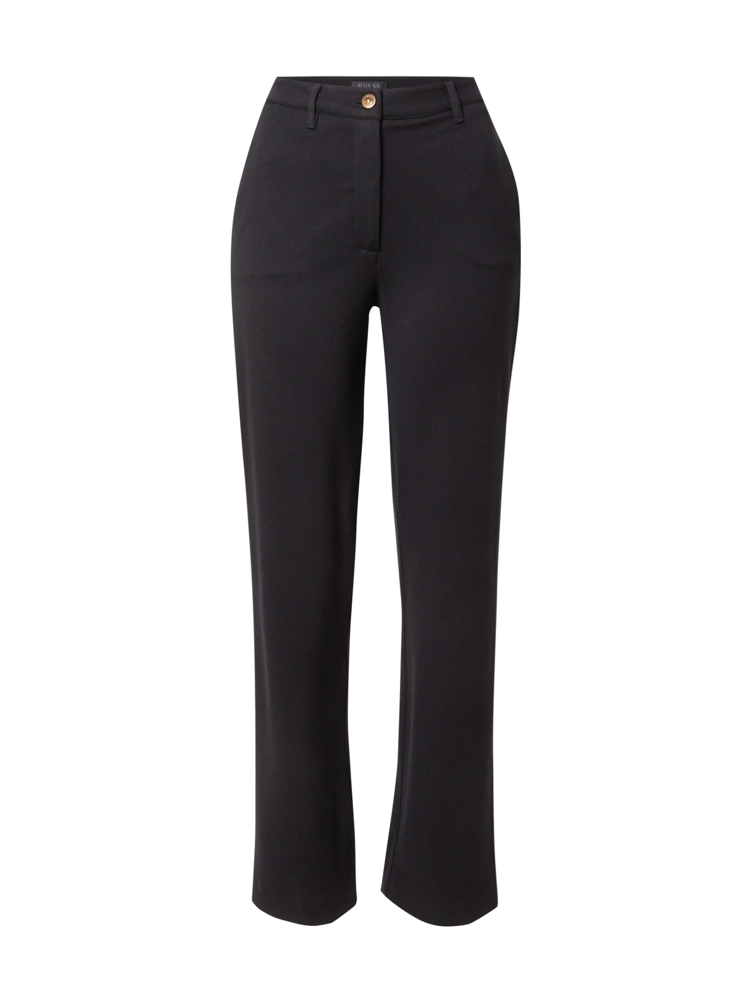 GUESS regular Lærredsbukser 'New Zoe' i sort: forside