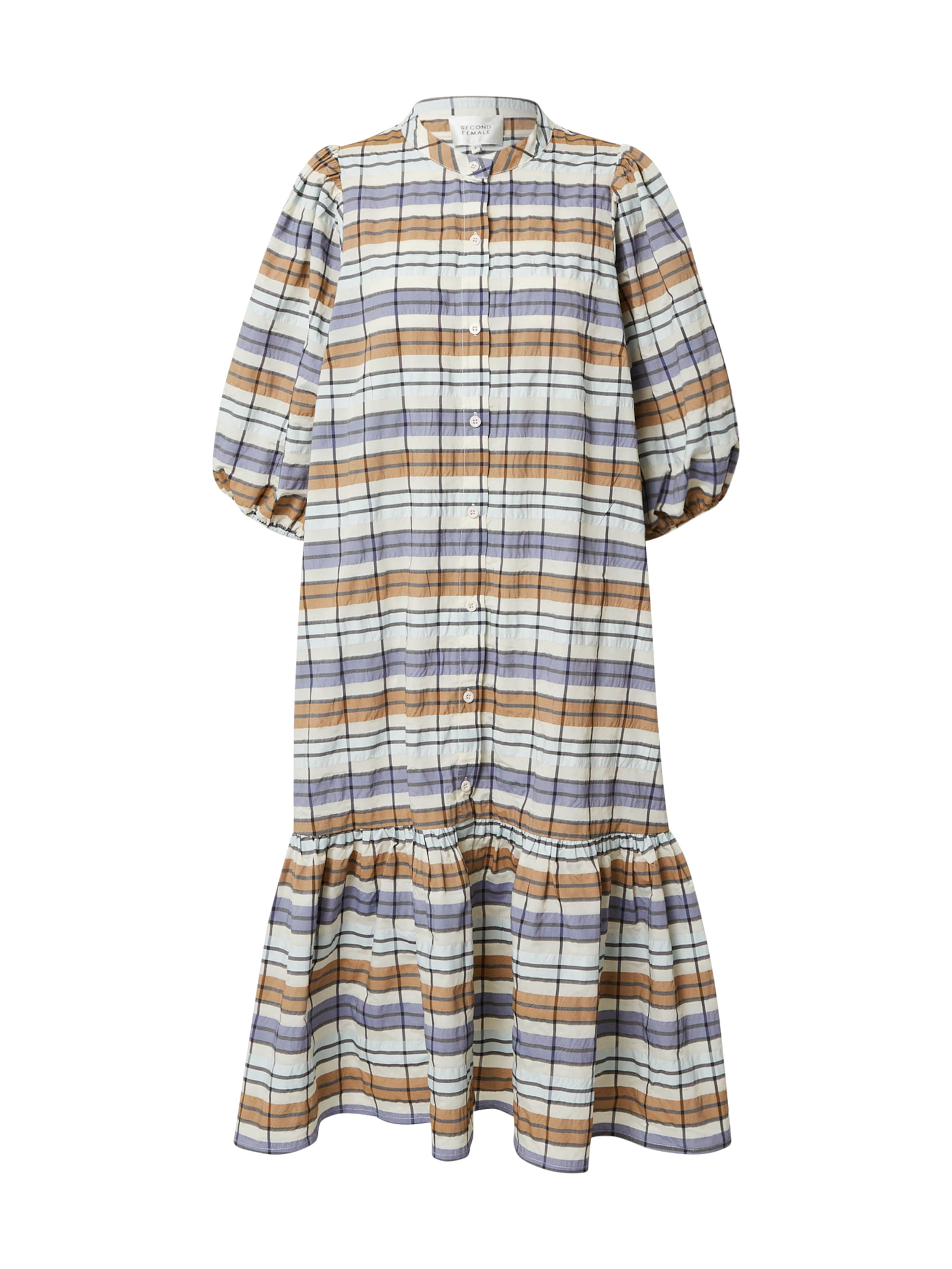 SECOND FEMALE - Vestidos camiseiros 'Ambrosia' em mistura de cores: frente