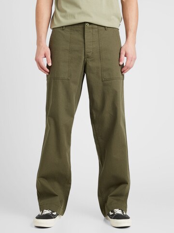 JACK & JONES - Loosefit Pantalón 'BILL FATIGUE' en verde: frente