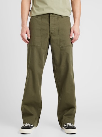 JACK & JONES - Loosefit Calças 'BILL FATIGUE' em verde: frente