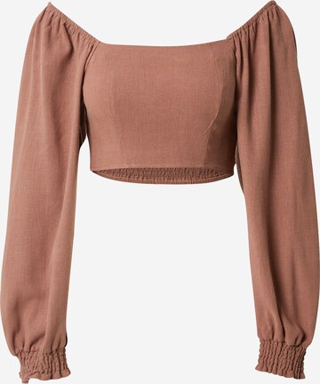 Nasty Gal Top in Brown: front