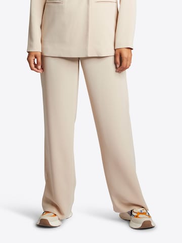 Rich & Royal Wide leg Broek in Beige: voorkant