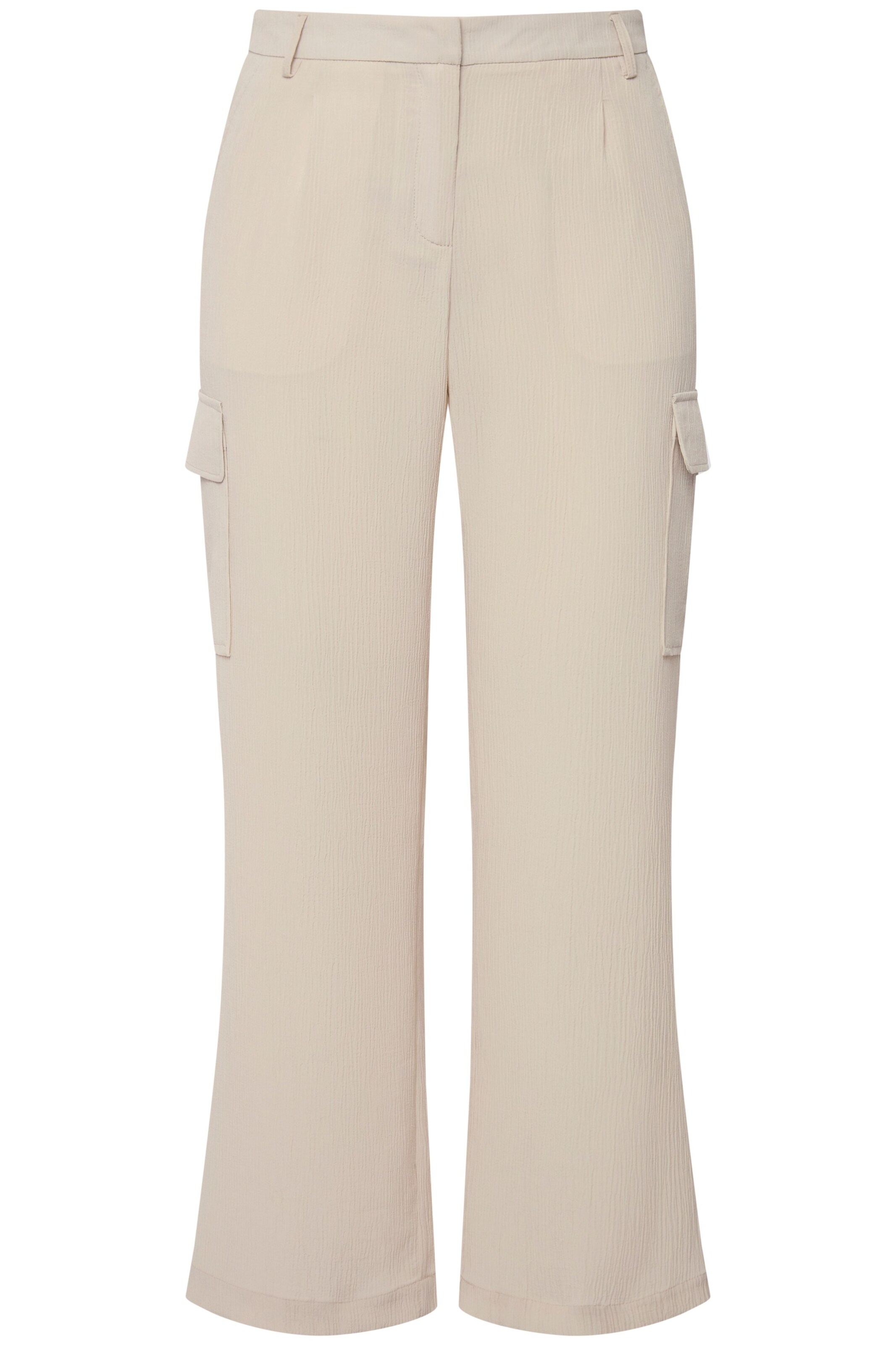 Ulla Popken Wide Leg Hose in Beige: Vorderseite