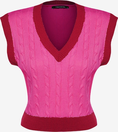 Trendyol Pletená vesta - bobule / světle růžová, Produkt