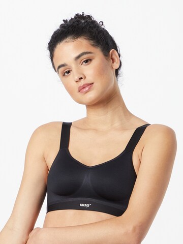 HKMX Bralette Sports Bra 'The Infinity L2' in Black: front