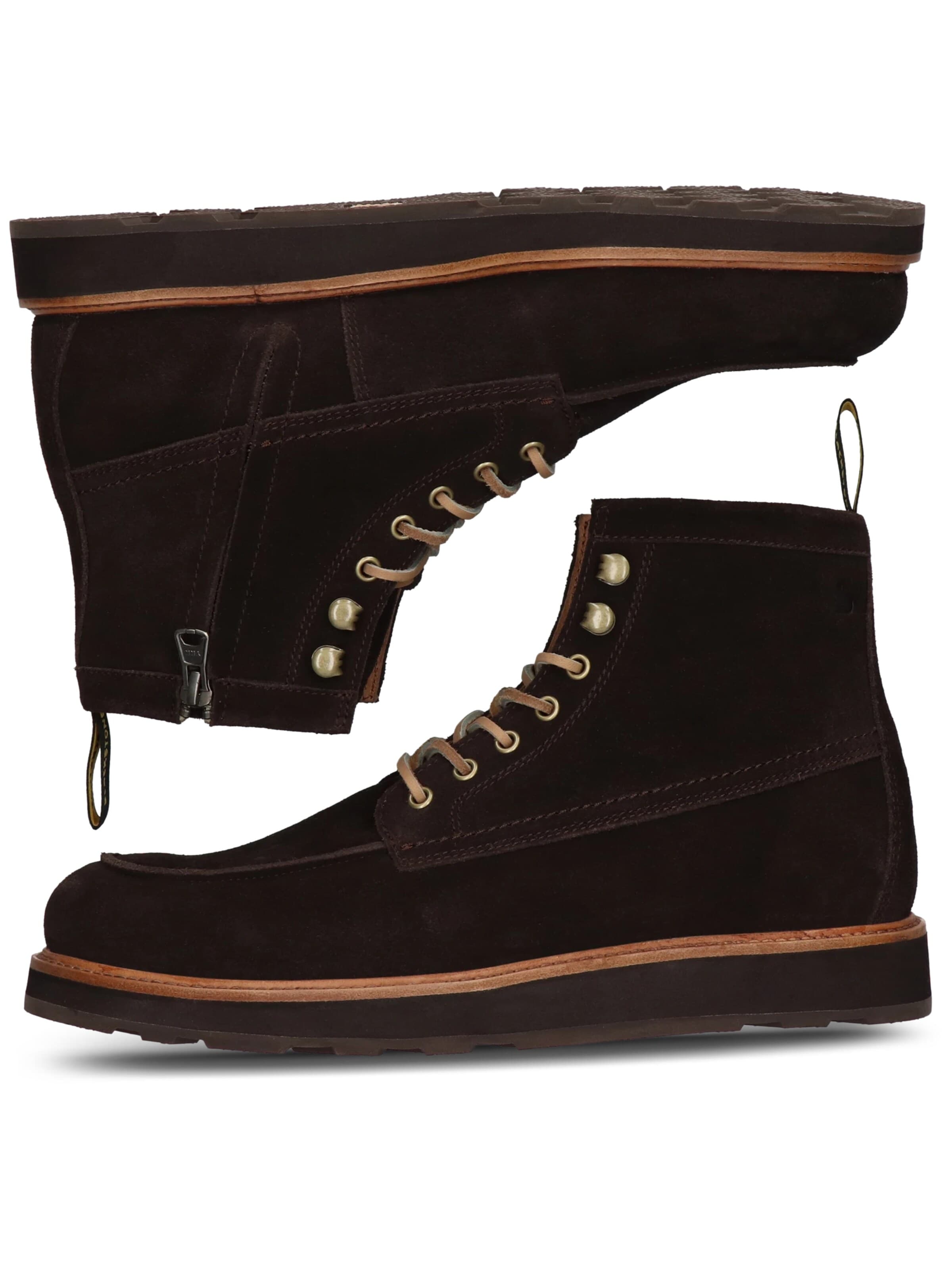 BLACKSTONE - Botas con cordones 'PERIDOT ASHER HIGH' en marrón