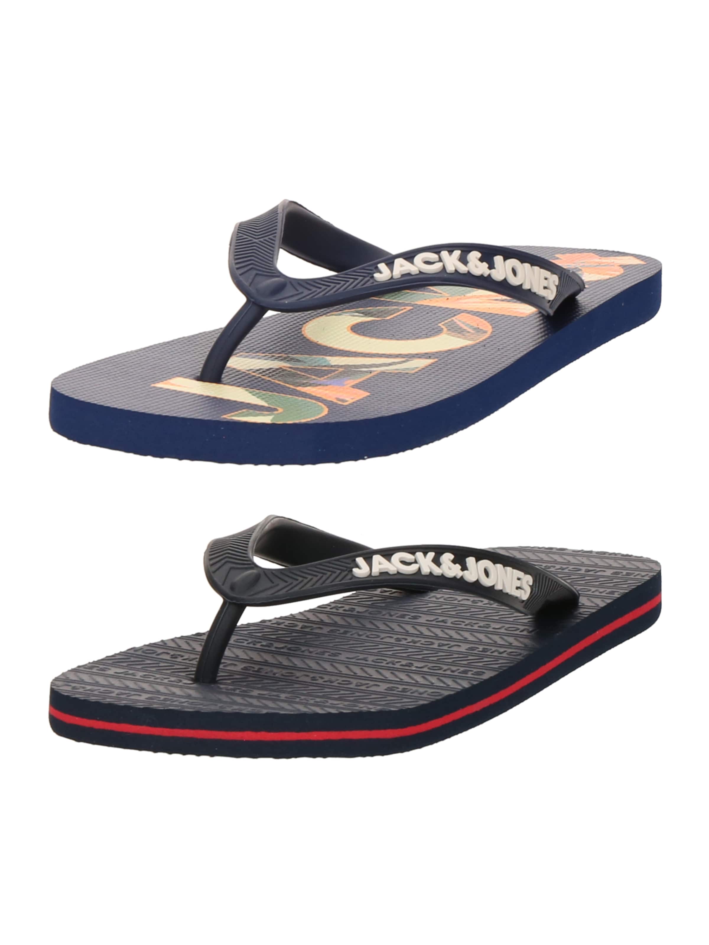 JACK & JONES Босоножки через палец в Синий: спереди