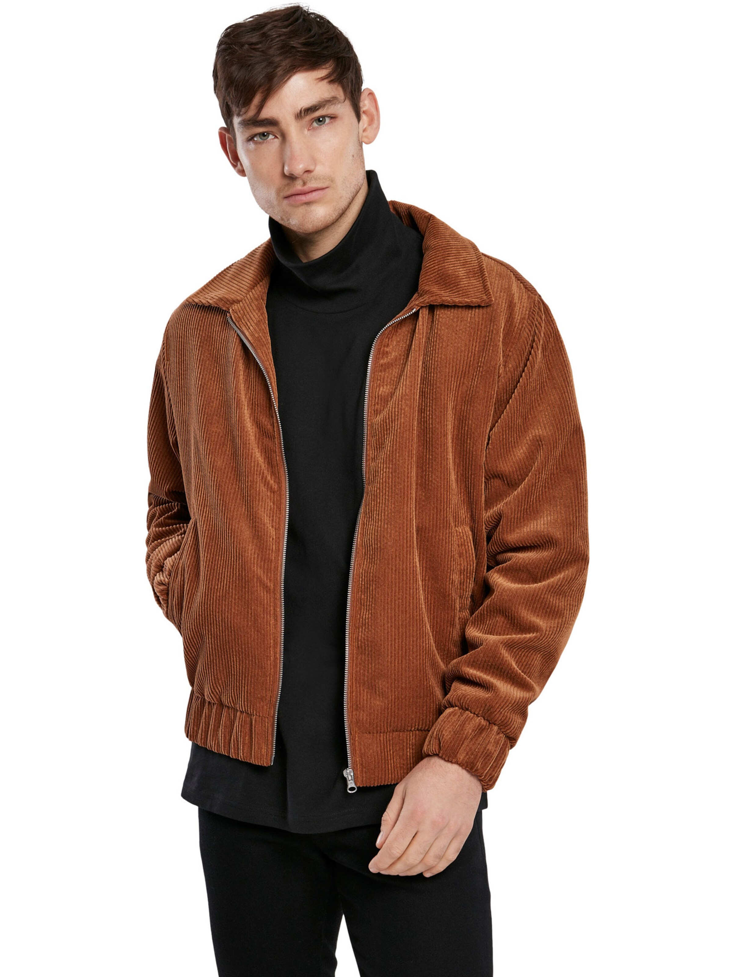 Urban Classics - Chaqueta de entretiempo en marrón: frente