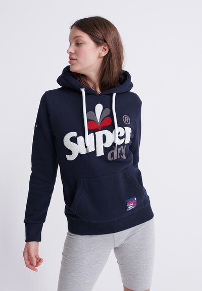 Superdry Hoodie 'Leaf' in marine grau rot weiß | ABOUT YOU Superdry Hoodie in opal | ABOUT YOU