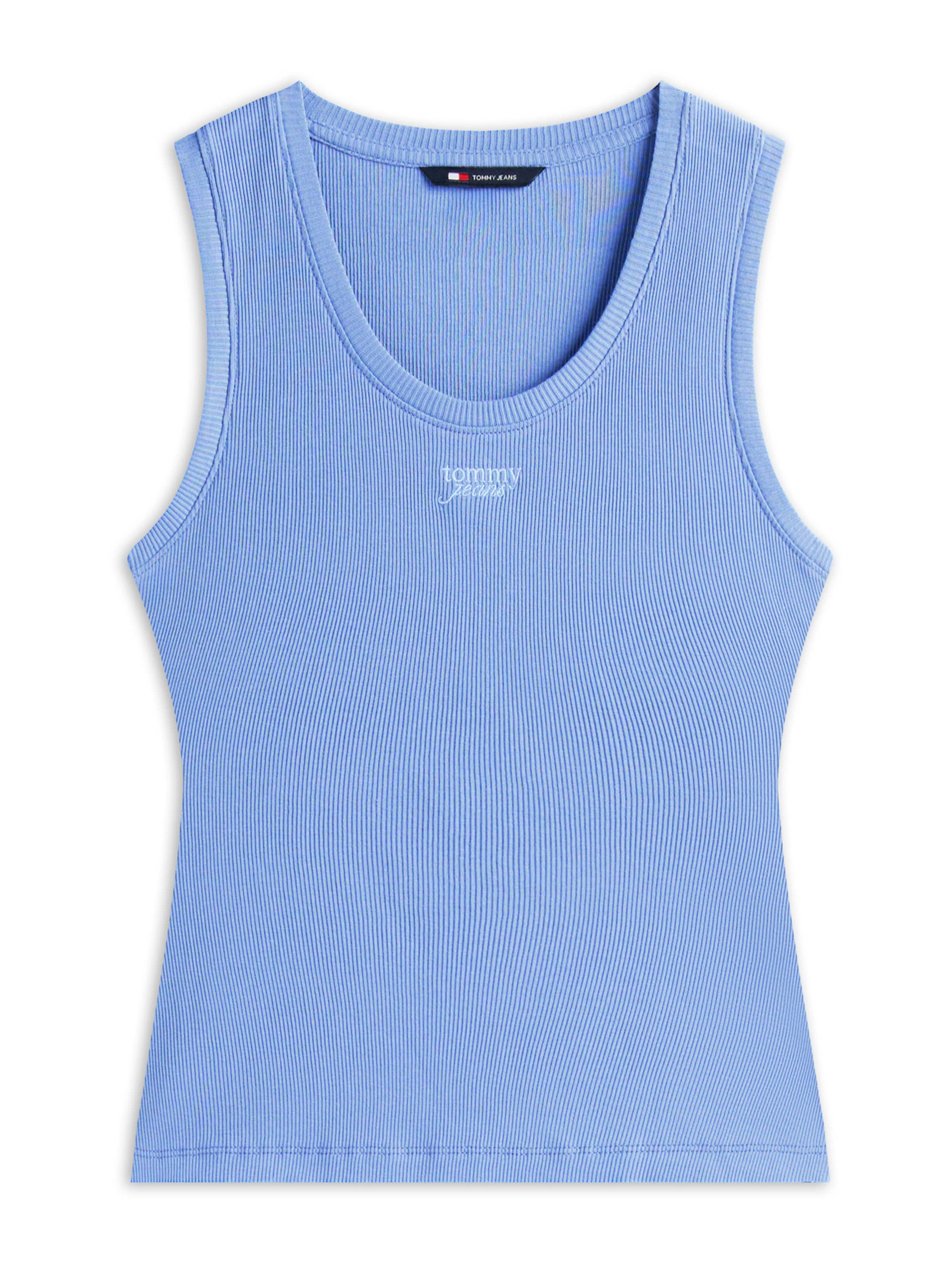 Tommy Jeans Top – modrá: přední strana