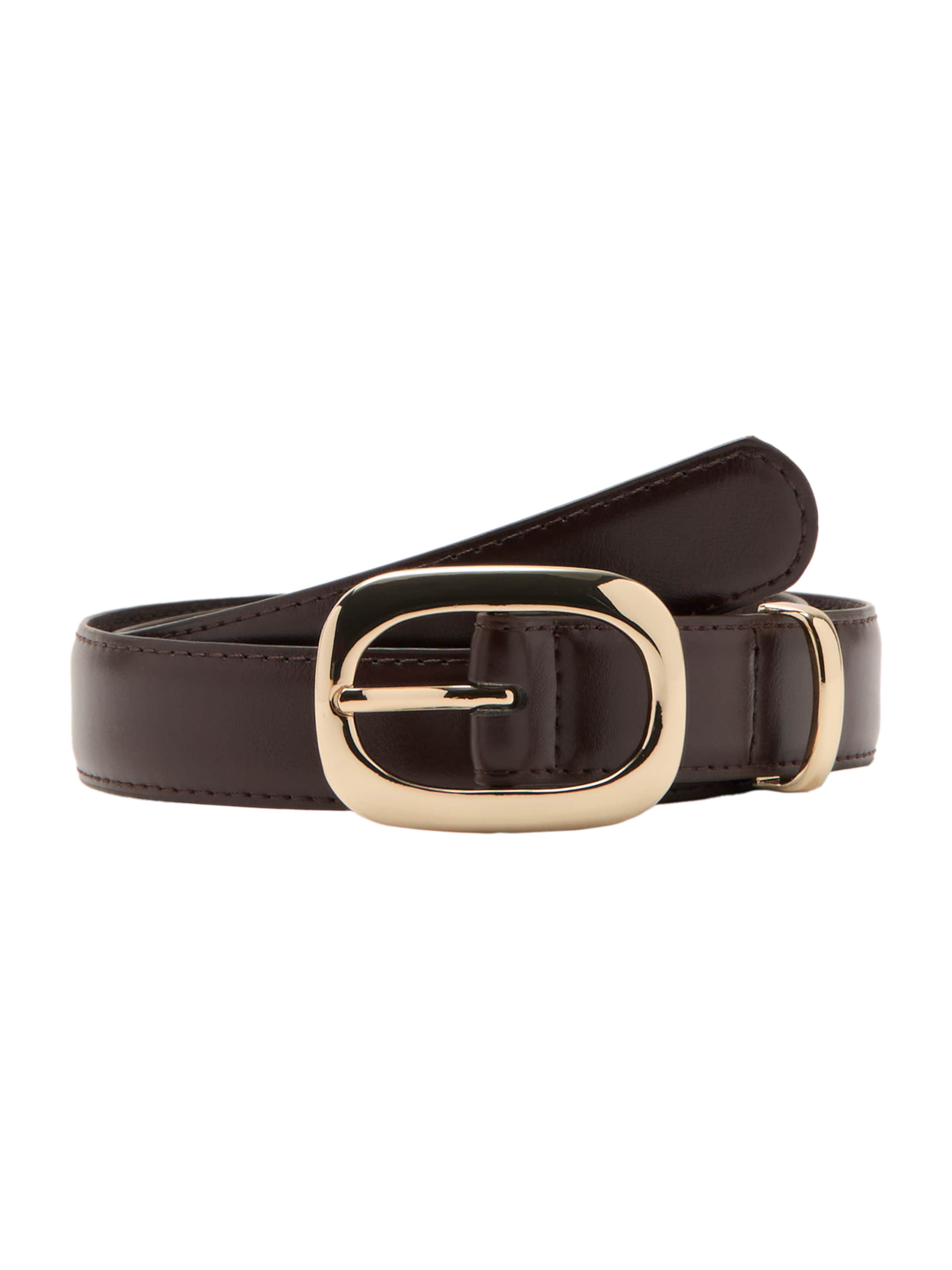 Ceinture 'LOLES' MANGO en marron : devant