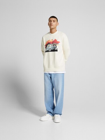 Bershka Sweatshirt in Weiß