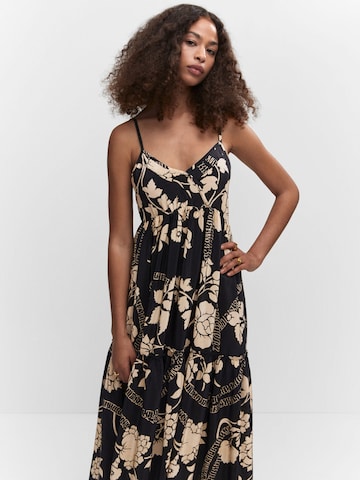 Robe d’été 'FLEUR' MANGO en noir : devant