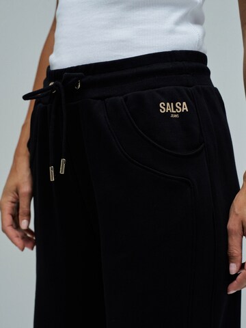 Salsa Jeans Wide leg Chino trousers in Black
