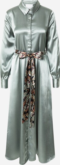 Rochie tip bluză 'AMIRA' DELICATELOVE pe maro deschis / verde jad / negru, Vizualizare produs