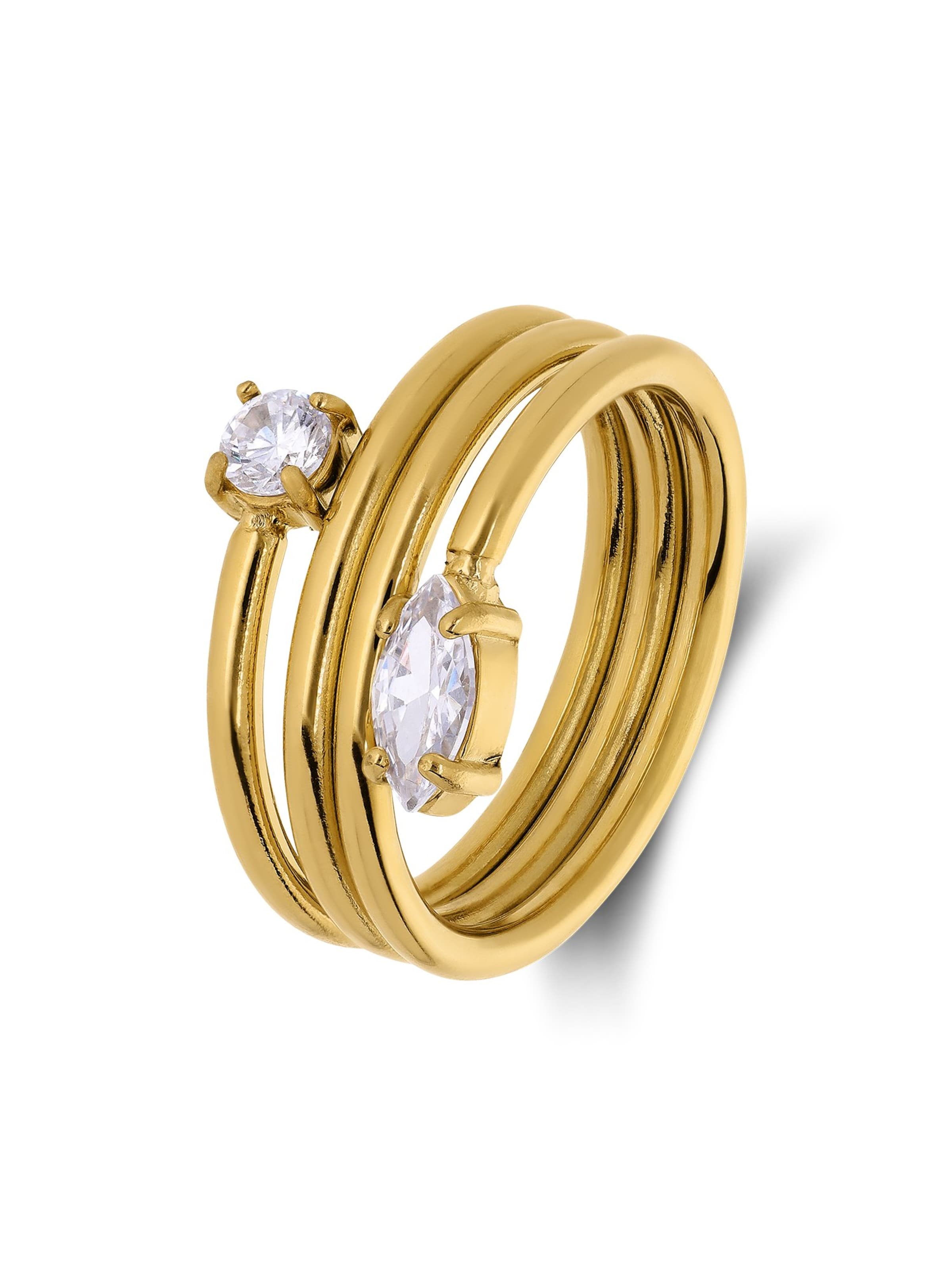 Lucardi Ring in Gold: front