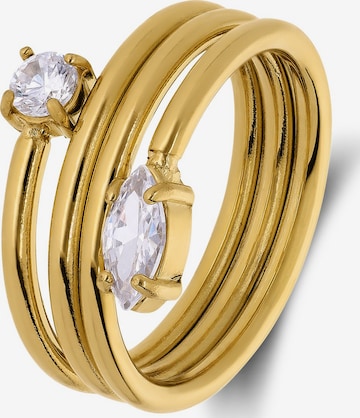 Lucardi Ring in Gold: front