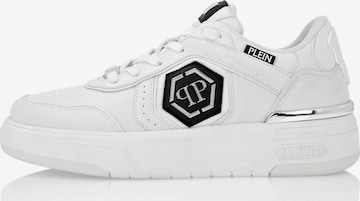 Sneaker bassa ' Predator ' di Philipp Plein in bianco: frontale