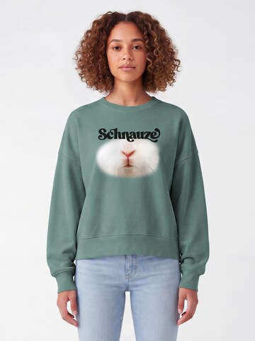 Sweat-shirt 'Schnauze' Watapparel en vert : devant