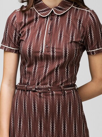 4funkyflavours Shirt Dress 'Greater Than The Sun' in Brown