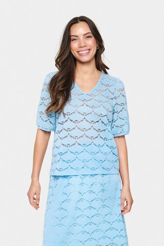 SAINT TROPEZ Bluse in Blau: Vorderseite