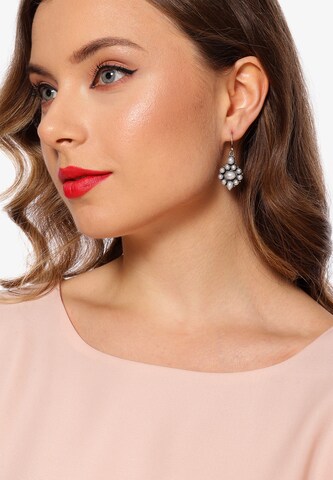 Boucles d'oreilles usha FESTIVAL en argent : devant