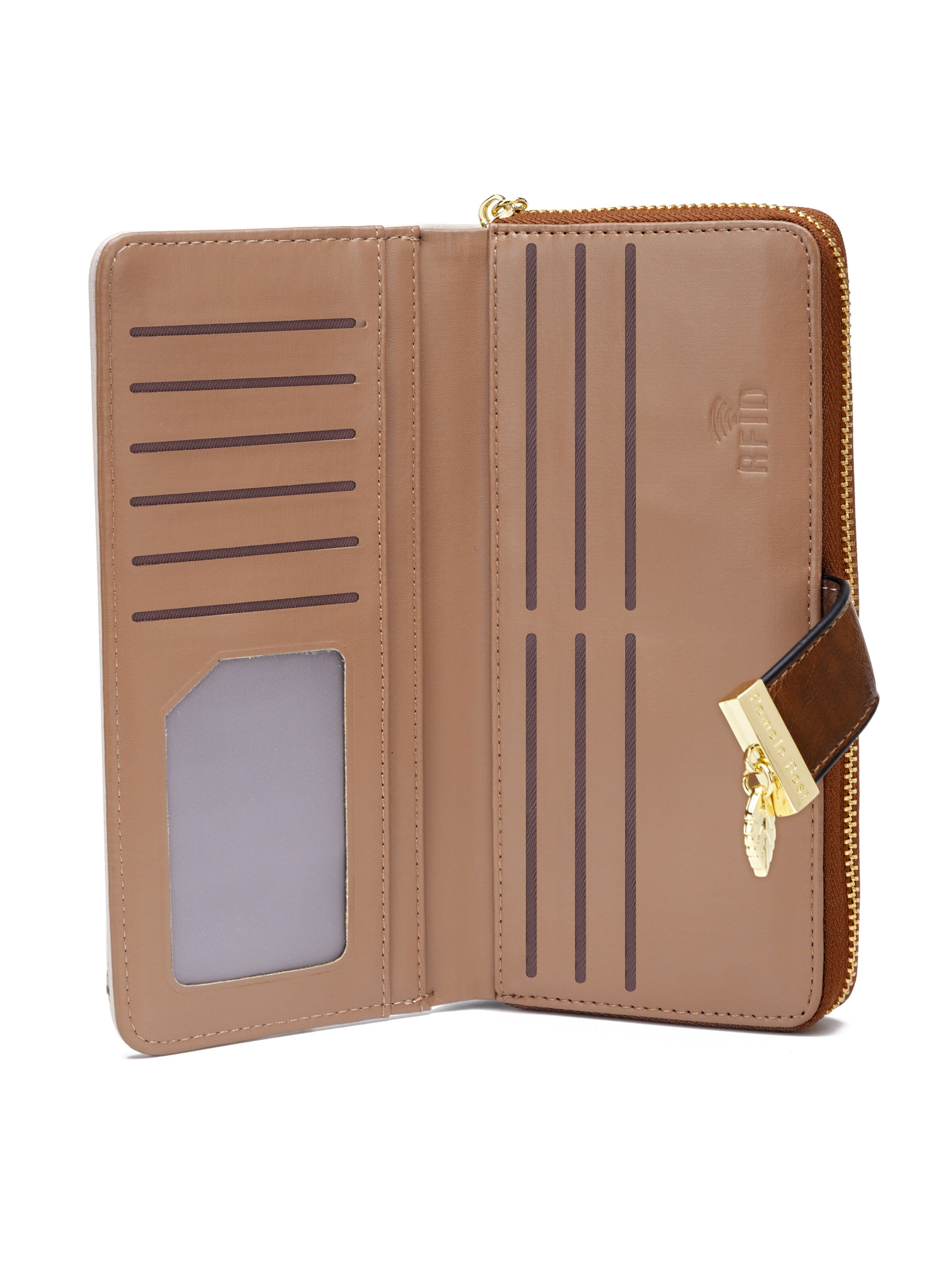 Portamonete 'Damen Klassisch Minimalistisch' di Pomelo Best in beige