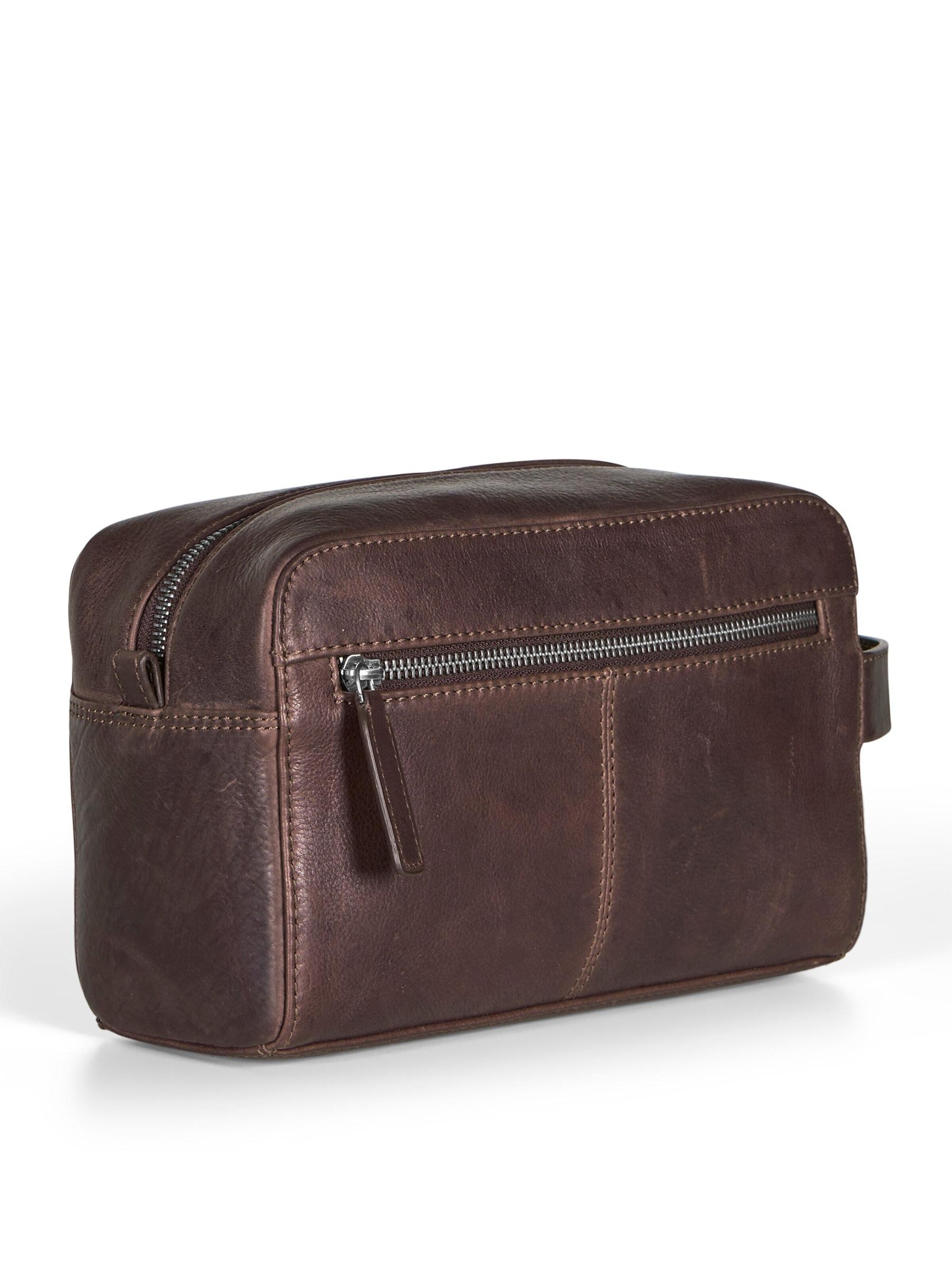 Nécessaire 'Toiletry Bag Ricky Dark Brown' di Howard London in marrone