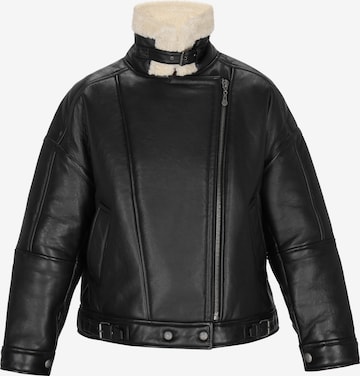 Geacă de primăvară-toamnă de la DreiMaster Vintage pe negru: față