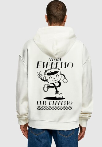 Merchcode Sweatshirt 'Espresso' in White: front