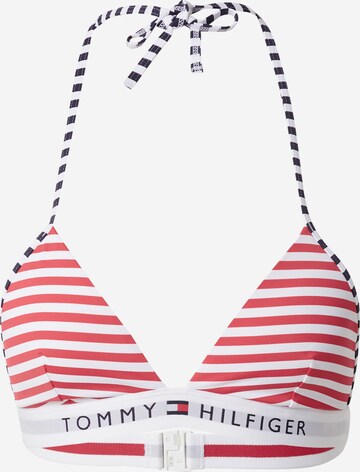 TOMMY HILFIGER Triangle Bikini Top in Red: front