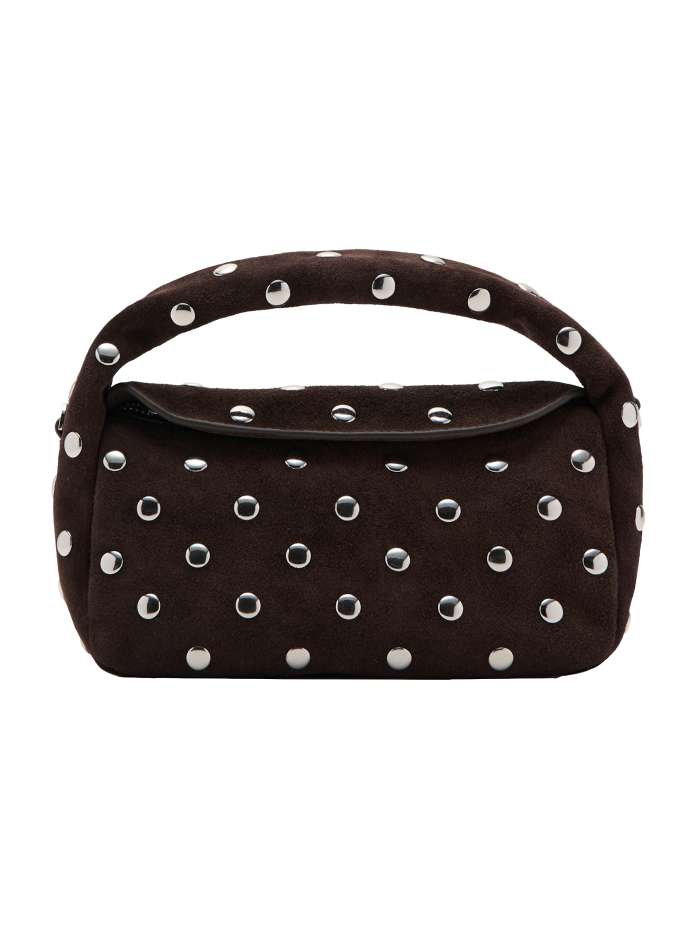 csokoládé / ezüst MANGO Kézitáska 'Sandra', Termék nézet