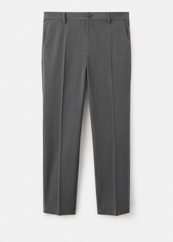 MANGO MAN Regular Pleated Pants 'Johan' in Grey