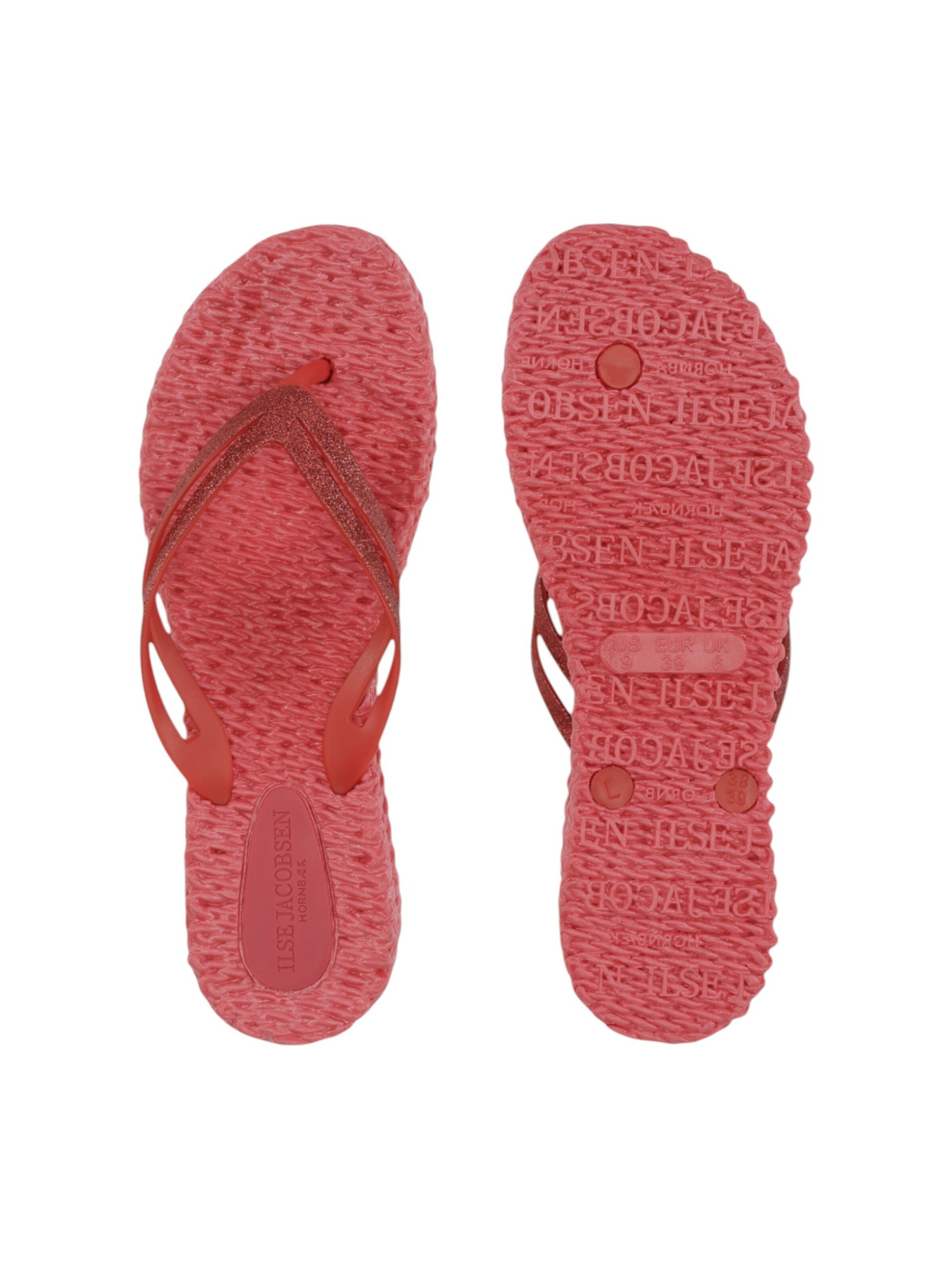 ILSE JACOBSEN T-Bar Sandals 'Cheerful 13' in Orange