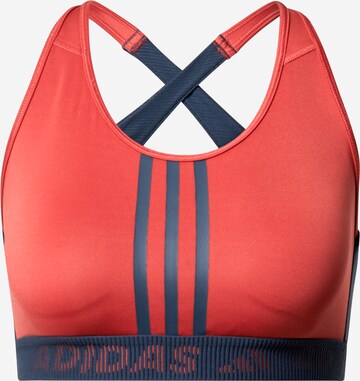 Bustier Soutien-gorge de sport 'DRST 3S B' ADIDAS SPORTSWEAR en rouge : devant