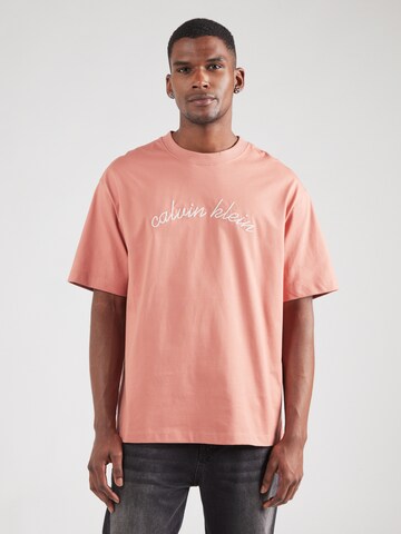 Calvin Klein Jeans Футболка в Оранжевый: спереди
