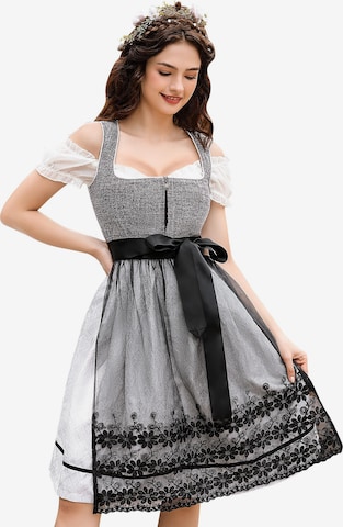 Yesfashion Dirndl in Grey: front