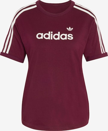 T-shirt 'LINEAR' ADIDAS ORIGINALS en rouge : devant