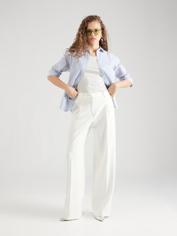 JOOP! Wide leg Pleat-front trousers in White