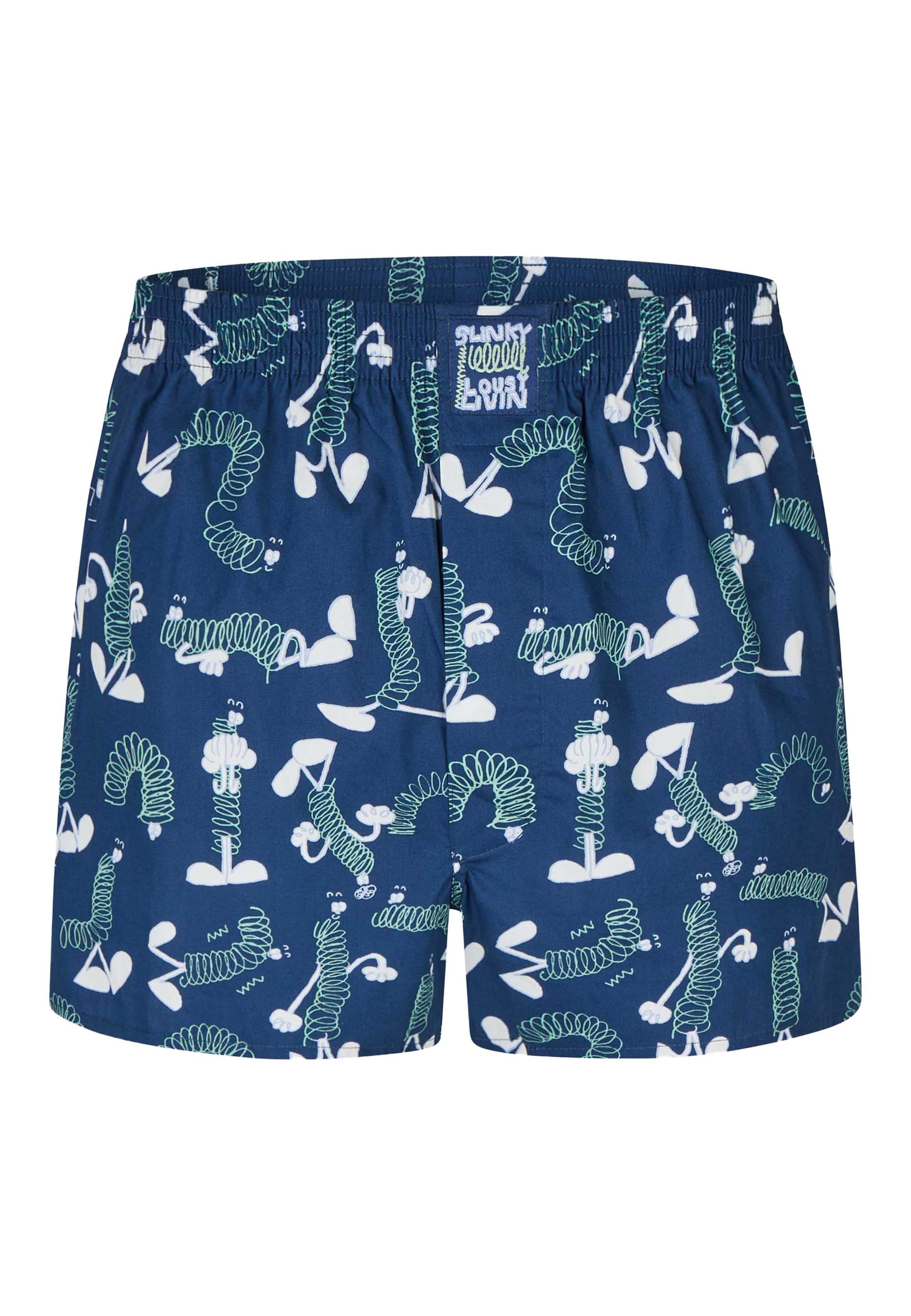 Lousy Livin Boxershorts Set 'Slinky' in Blau