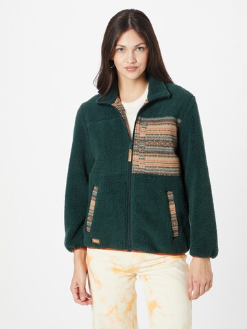 Iriedaily Fleece jas 'Arkta' in Groen: voorkant