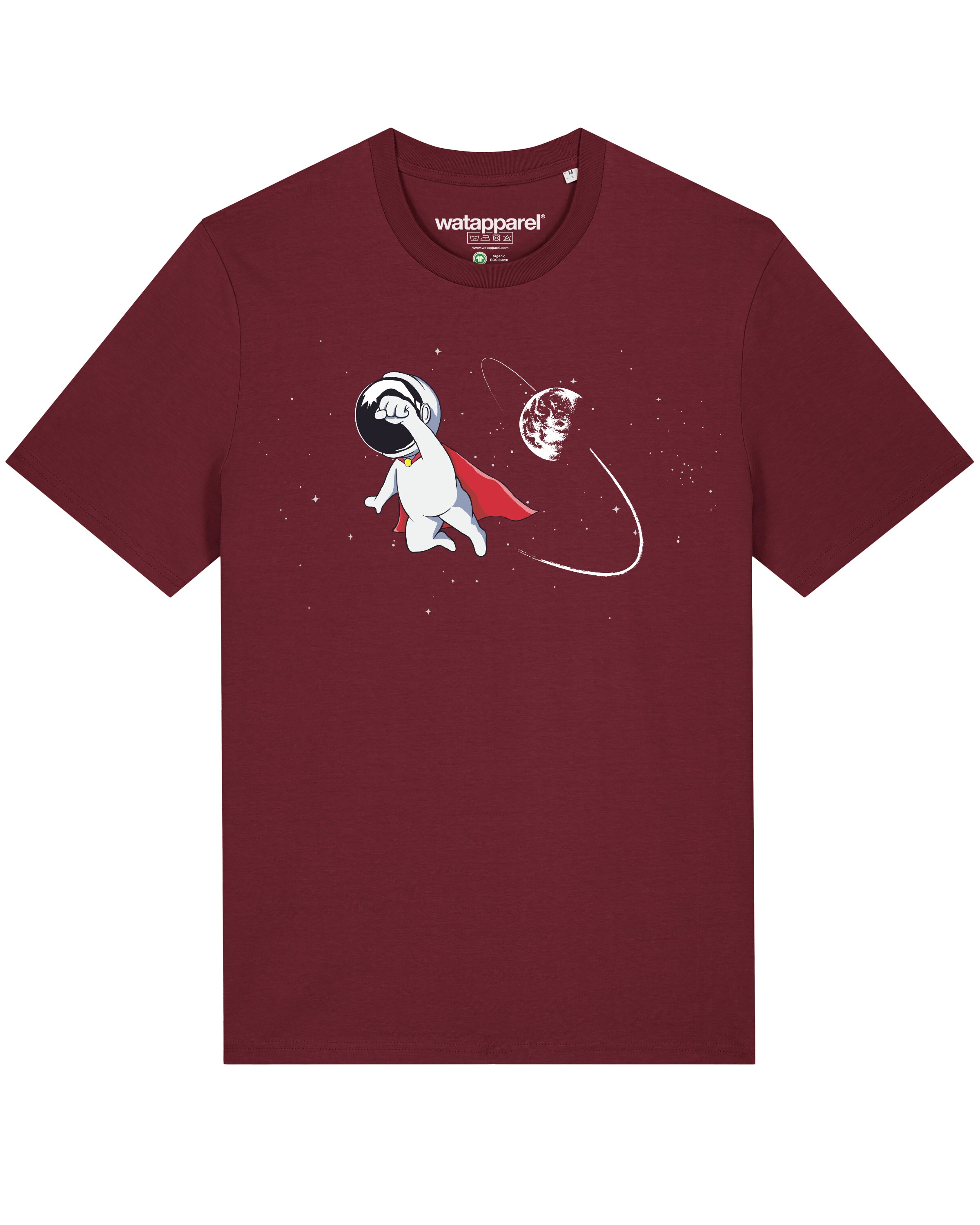 T-Shirt ' Superastronaut ' Watapparel en rouge : devant