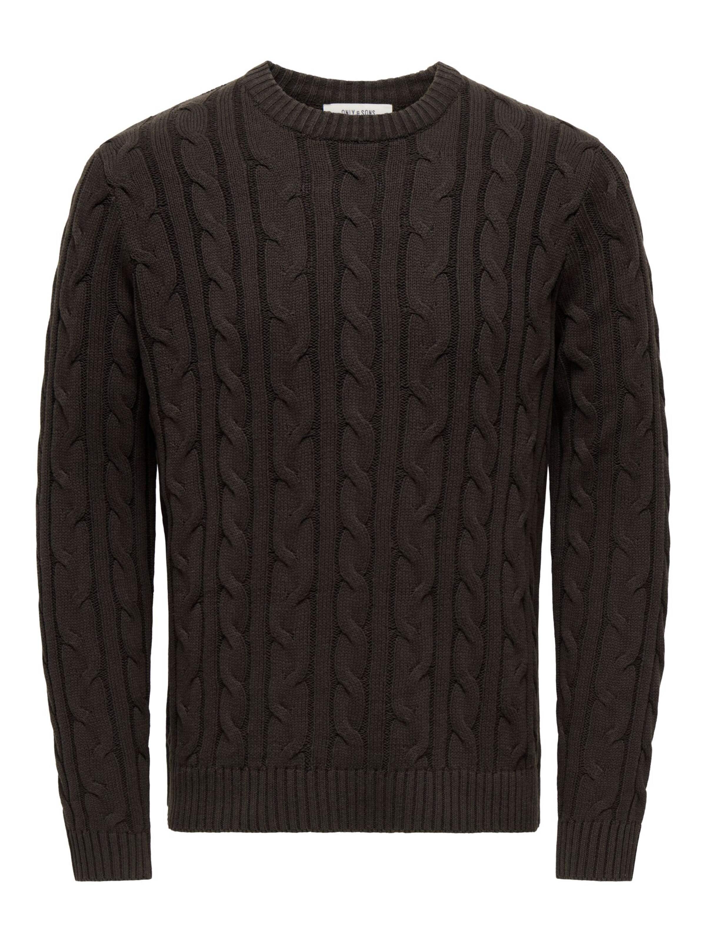 Only & Sons Trui 'KIM ' in Bruin: voorkant