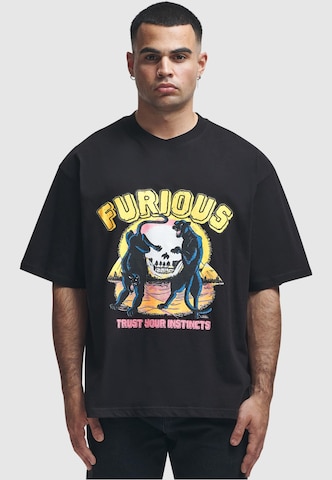 2Y Studios T-shirt 'Furios' i svart: framsida