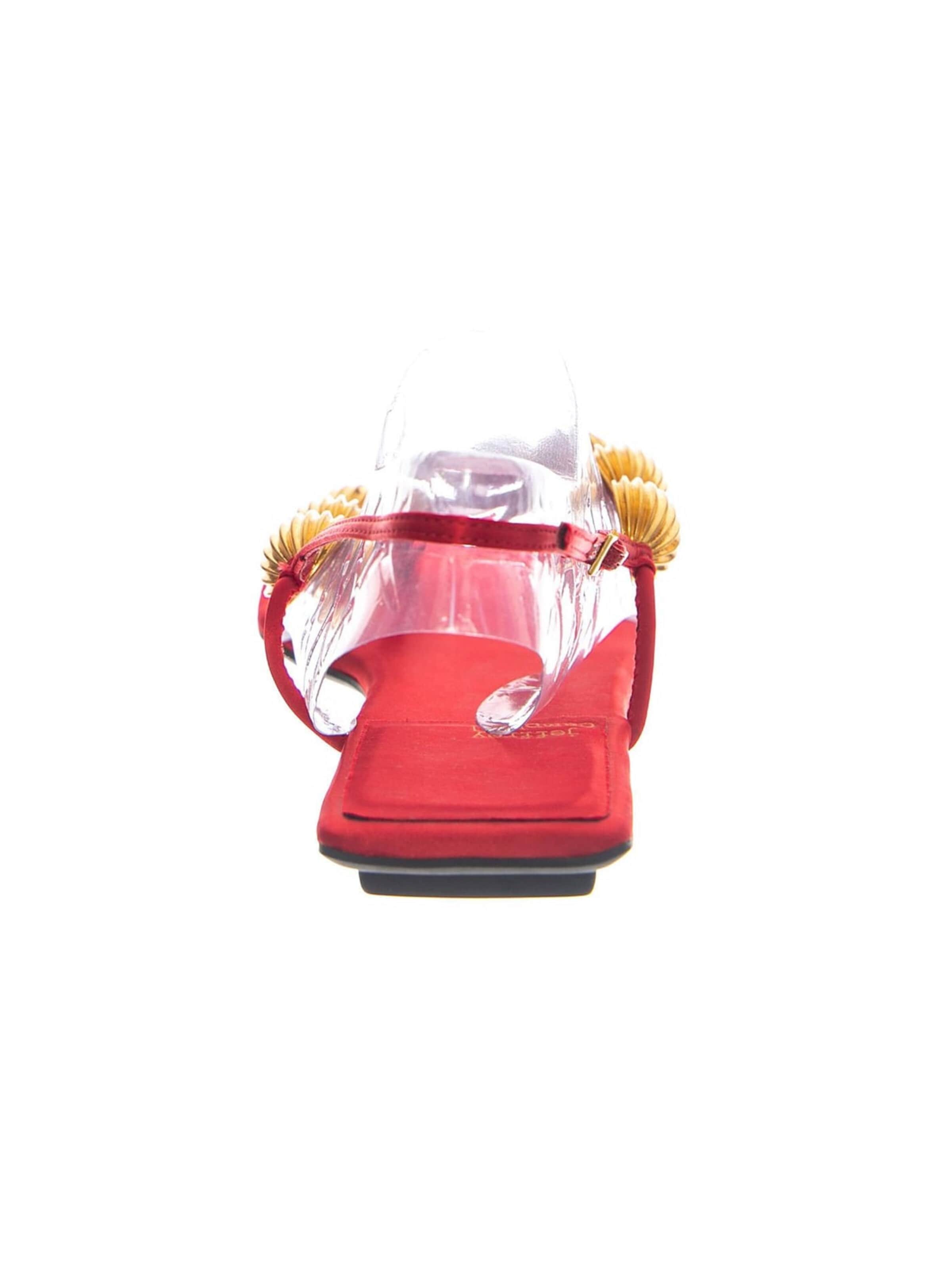 Tongs 'YUCATAN RED SATIN GOLD' Jeffrey Campbell en mélange de couleurs